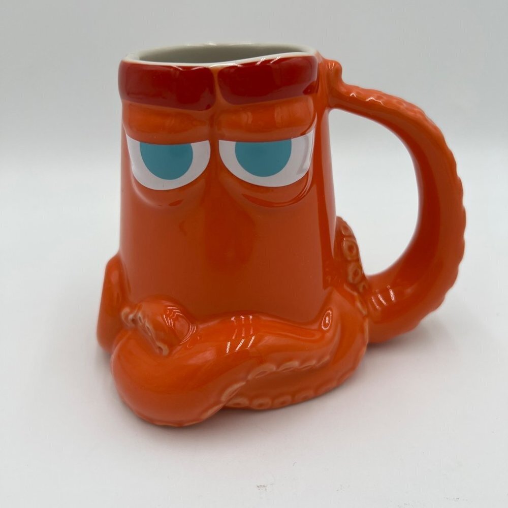Disney's hank from finding Nemo oversize orange octopus mug